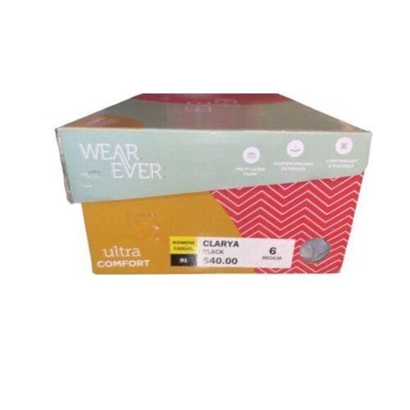 Wear Ever Clarya Womens Black Round Toe Slip On Comfort Shoes Size 6 - Picture 1 of 6